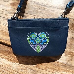 Brighton small Navy Blue Heart Pattern Women's Bag